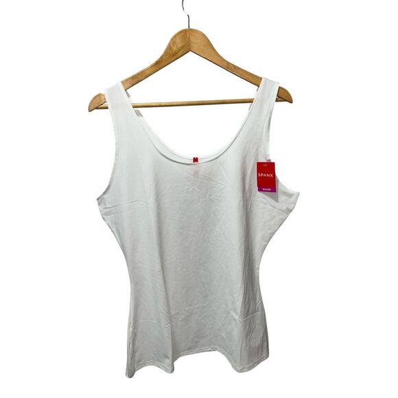Spanx Women's White Shapewear Tank Top Size 3X Body Contour Stretch Comfy NWT - Picture 1 of 7